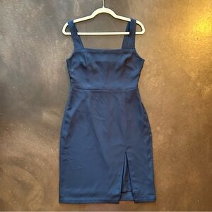 Babaton 90s slit mini dress- Midnight Blue Dress size 6